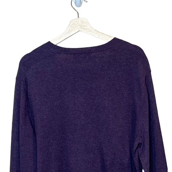 Banana Republic purple V-neck pullover sweater size L - Picture 5 of 16